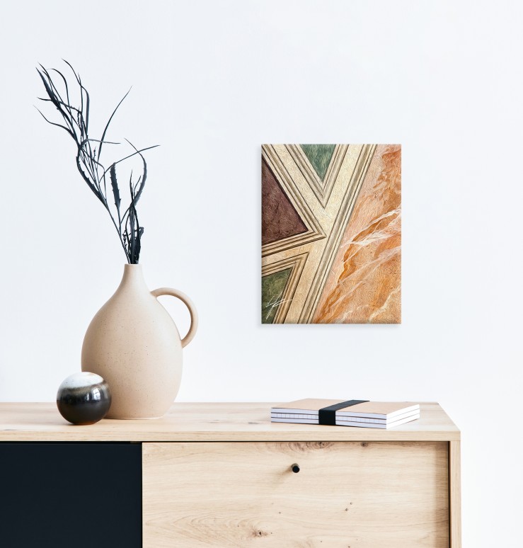 Marble & Memory. Art Canvas. Wall Décor. 7X9 inch