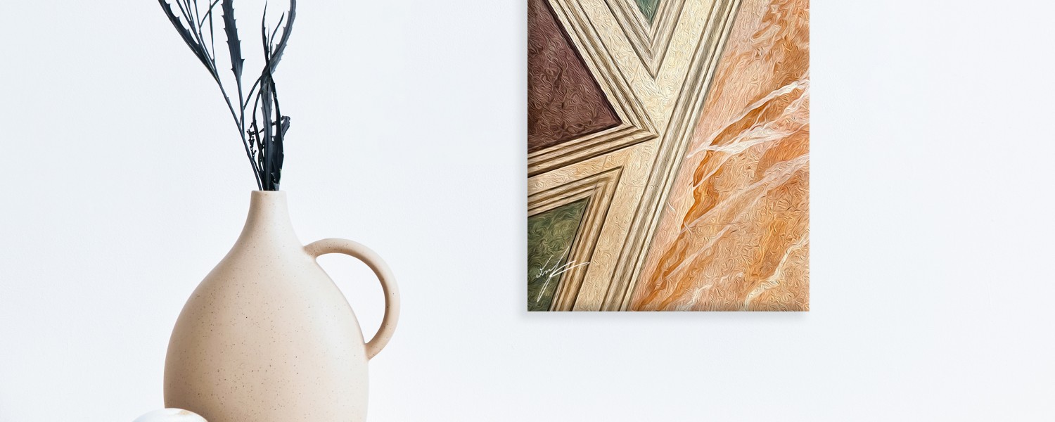 Marble & Memory. Art Canvas. Wall Décor. 7X9 inch