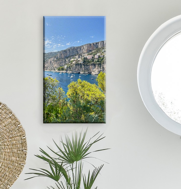 La Vie en Bleu. Art Canvas. Wall Décor. 7X12 inch.