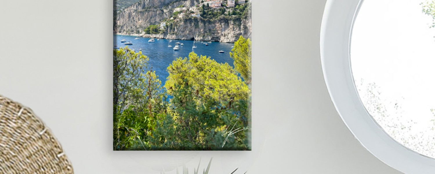 La Vie en Bleu. Art Canvas. Wall Décor. 7X12 inch.