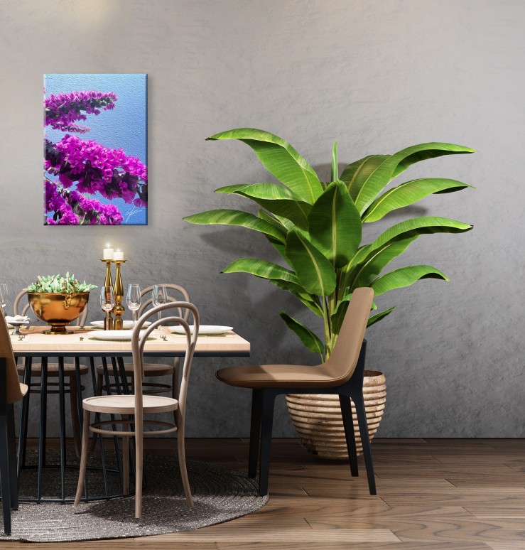 Purple Bloom.  Art Canvas. Wall Décor. 11X16 inch