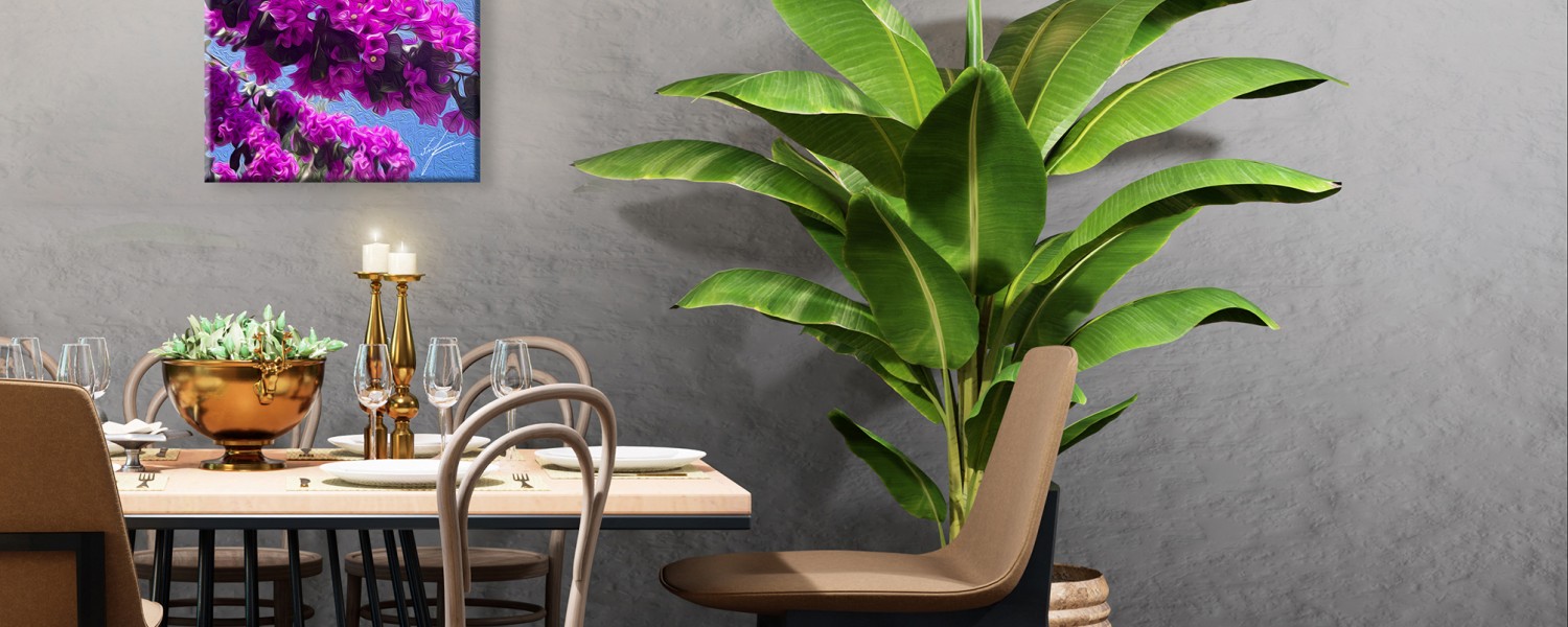 Purple Bloom.  Art Canvas. Wall Décor. 11X16 inch